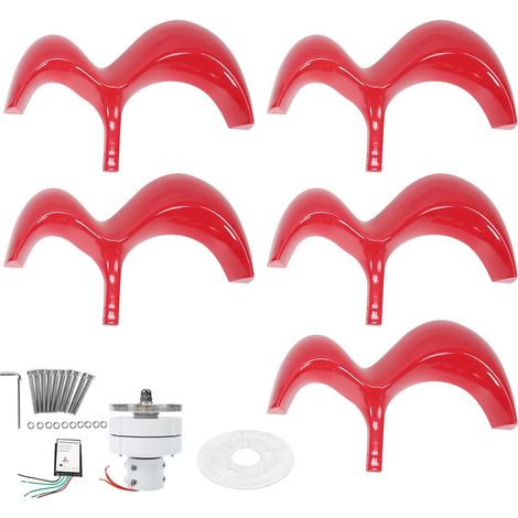 Éolienne 5 pales axe vertical type gourde Générateur DTHL600W 12V, production d'électricité domestique, faible bruit, résistant aux intempéries, installation facile. (1/5)