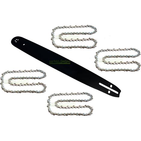 50 cm 1,5 mm 0,325" 76 MLN guide-chaîne + 4 X chaîne pour Garden MASTER GM-06027 AW-CS5200 (1/4)