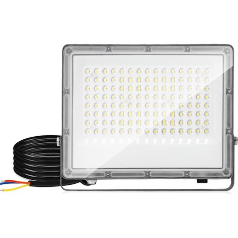 SWANEW Proiettore a LED da 100W - Illuminazione esterna a LED - Proiettore a LED - Luce fredda IP65 per Garage. Giardino. Terrazza