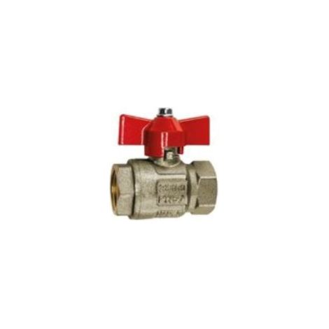 Riegler valvola  a sfera  versione  base  maniglia  a  farfalla  IG/IG  ottone  nichelato  G  3/8  -  103112 (1/2)