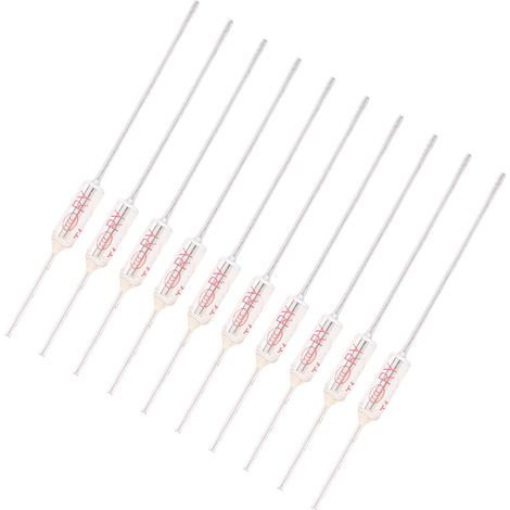 10 fusibles thermiques à boîtier métallique 250 V CA 10 A, plage de température TF 72-250 °C/105 °C (1/5)
