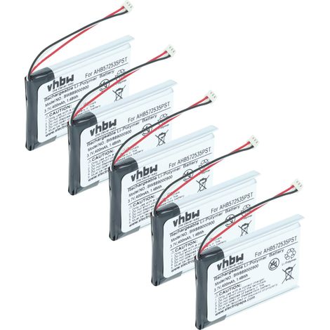 vhbw 5x Batterie remplacement pour Jabra AHB572535PST pour casque audio, écouteurs sans fil (400mAh, 3,7V, Li-polymère) (1/4)