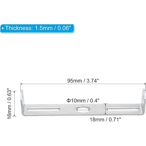 Ceiling Mount Bracket, Light Fixture Mounting Bracket Steel Plate Cross Bar for Hanging Wall Light, with Screw Washer Nut (1/4)