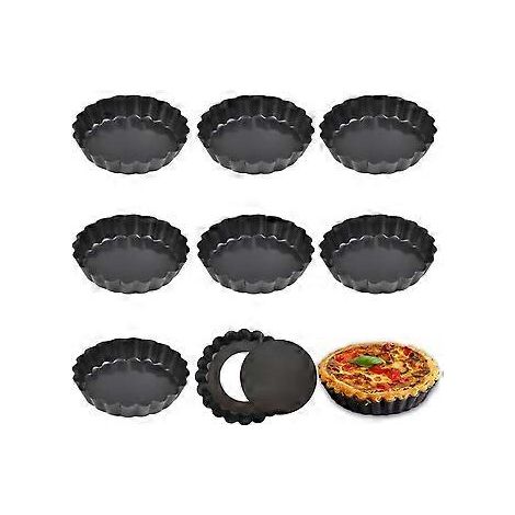 Vielseitig einsetzbare Tartelette-Backformen, 10 cm tiefe Quicheform mit herausnehmbarem Boden für perfekt geformte Leckereien