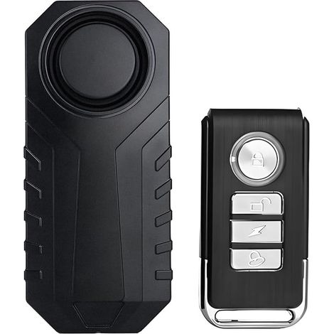 Allarme antifurto da 113 dB per biciclette, motociclette e scooter – Sensore di movimento wireless, telecomando fino a 20 m, volume e sensibilità regolabili, impermeabile IP55.