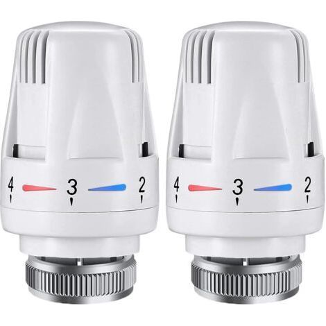 Set of 2PCS Thermostatic Radiator Head M30 x 1.5 Thermostatic Valves for Radiator, Radiator Thermostat Valve Replacement Head for Home Office (1/5)