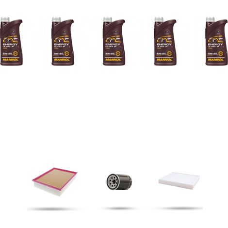 Kit tagliando 3 FILTRI e 5L OLIO compatibile con Chrysler Sebring 2.0 115kw dal 2007 (1/5)