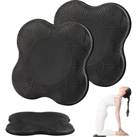 2 Pièces Yoga Genouillèe, 20 x 20 cm Tapis Yoga Antidéapants Coussin de Genou Pad Bolste Spot Accessoies Yoga pou Fitness Stetching Potége Genoux Coudes Cheville (1/4)