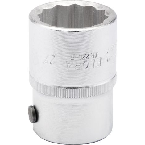 Draper 27mm Bi-Hexagon Socket for 3/4-Inch Drive, Metric Size, 3/4" Square Drive, Model 00757 (1/5)