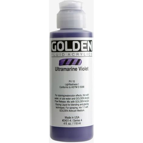 Peinture Acrylique - Golden - Ultramarine Violet - 119ml - Haute résistance - Flexibilité