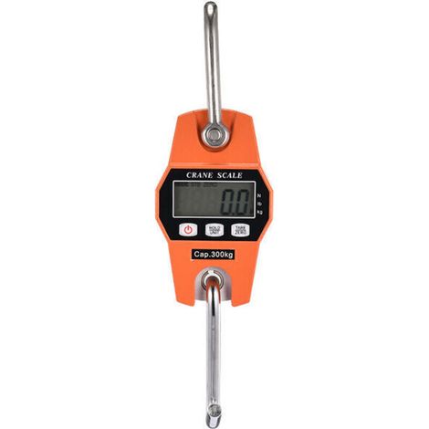 Peson Electronique 300kg Balance Crochet Suspendu Dynamomètre LCD Crochet Peseur Industrielle Pèse Poids 300kg/600lbs