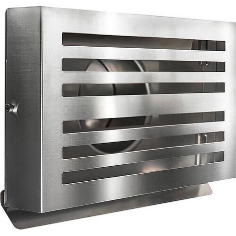 Grille d'évacuation et d'entrée d'air Beta HR 150 avec moustiquaire 8x8mm, RAL 7021 (1/3)
