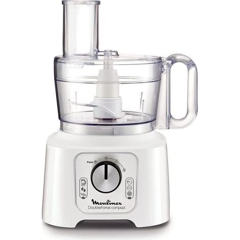 Moulinex FP544110 Double Force Compact blanc argent gris (1/4)