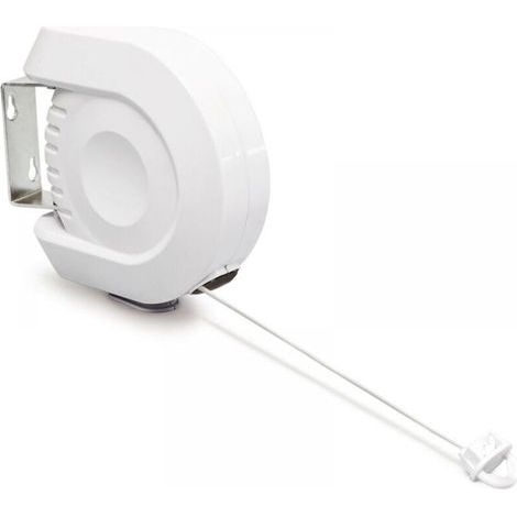 Teleskop-Wäschespinne, 15 m, Indoor/Outdoor, Wäschetrockner, Wäscheleine, Kunststoff, Weiß (1/4)