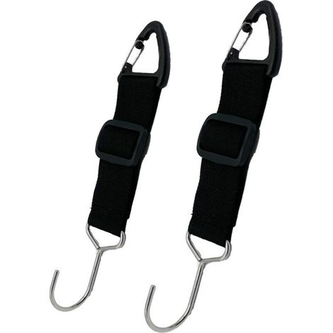 Set mit 2 Auto-Handtaschenhaken: Haken zur Befestigung an der Kopfstütze des Autositzes für Handtaschen und Taschen, versteckter, verstellbarer Metallhalter zur Aufbewahrung von Handtaschen und Geldbö (1/3)