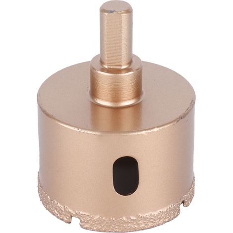 Foret diamanté de 50 mm avec buse d'évacuation des copeaux de grande taille, kit d'ouverture de trous de brasage adapté au verre, aux carreaux de céramique et au marbre. (1/5)