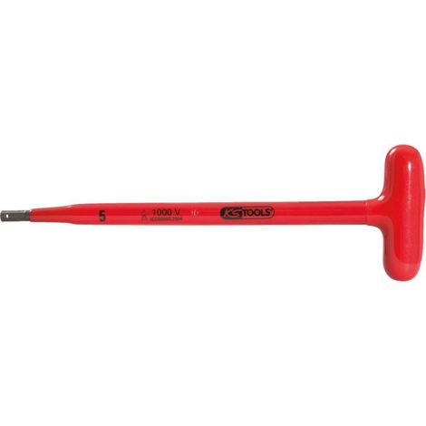 Clé mâle à six pans creux poignée en T avec revêtement isolant, 10x300 mm