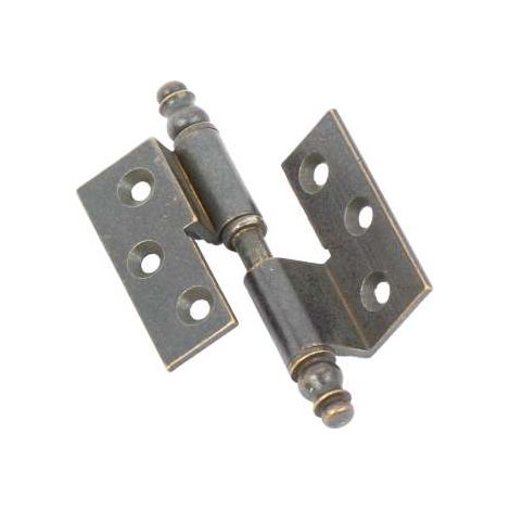 Cerniere Con Collo Canotto Liscio Ottone Bronzato Mm.40X40 Sinistra