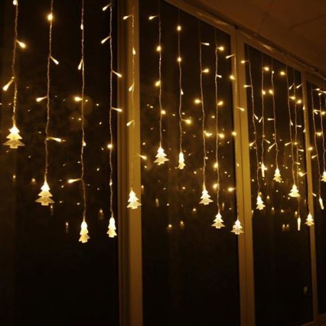1 Guirlande lumineuse,96 LED,Blanc chaud,Étanche,3,5x0,65m,Maison,Noël (1/4)