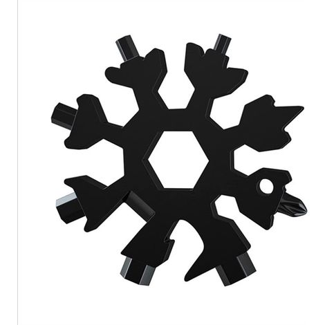 Clé multi-outils tournevis noir inox 18-en-1, pour réparation (1/4)
