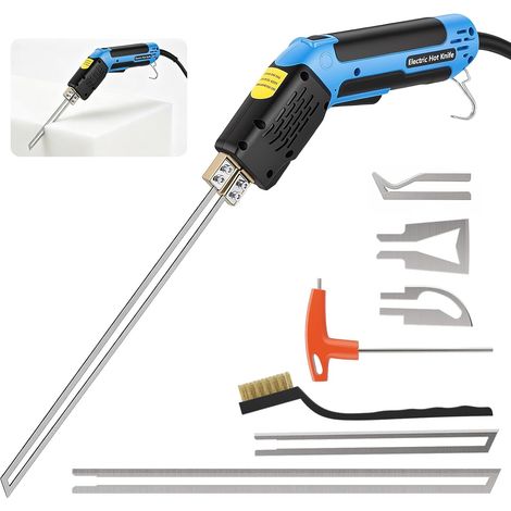 Heated Knife 150W Electric Foam Cutter, Adjustable Temperature 50-600°C, 5 Interchangeable Blades, Precise Cutting EPS Foam KT Panel Canvas Rope (1/5)