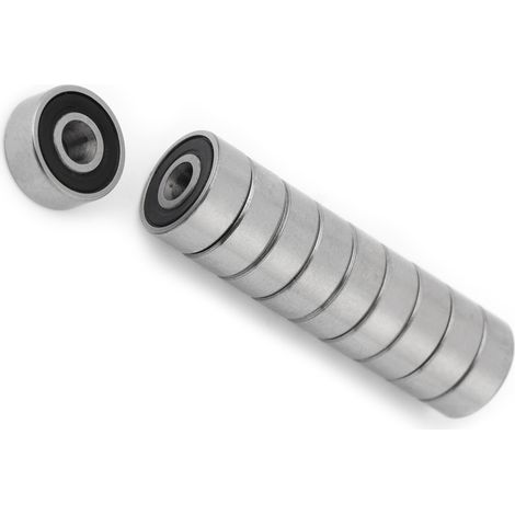 10 Stück 623-2RS Mini-Stahlkugellager, doppelt gummigedichtete Tiefrollenlager, 3 10 4 mm. (1/5)