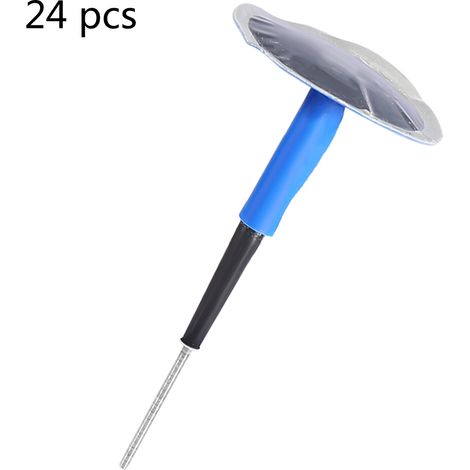 24 pièces Champignon de Réparation Pneu Tubeless Universel pour Voiture et Moto - Kit Rustine Colle (2) (1/5)