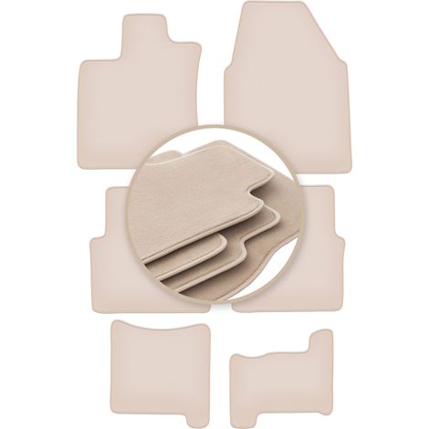 Tapis de sol beiges haut de gamme pour : Nissan Qashqai +2 crossover 2008-2013 (1/5)