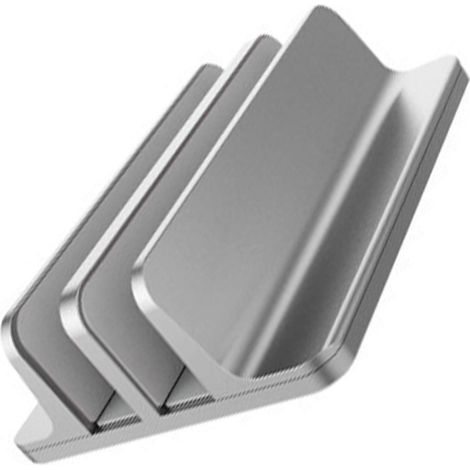Vertikaler Laptopständer mit 2 Steckplätzen, Desktop-Halterung mit verstellbarer Dockingstation, Laptopständer aus Aluminiumlegierung