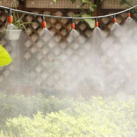 50pcs goutteurs d'irrigation à débit réglable Micro Spray, têtes de brumisateur d'irrigation goutte à goutte réglables pour jardin (1/5)