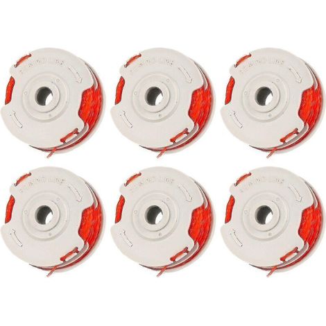 Set mit 6 Ersatzspulen und -fäden für Fly021 Rasentrimmer für Flymo