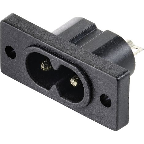 TRU COMPONENTS TC-10475836 Kaltgeräte-Steckverbinder C8 Stecker, Einbau vertikal Gesamtpolzahl: 2 2. (1/3)