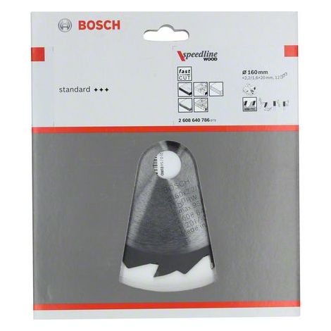 Bosch Kreissägeblatt Speedline Wood, 160 x 20 x 2,2 mm, 12