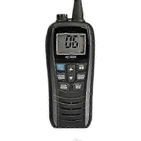 Ecleanfy - Émetteur-récepteur VHF marin IC-M25 étanche, flotte sur l'eau, -Noir- (1/4)