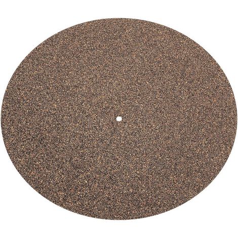Tapis de platine vinyle en plastique marron pour usage domestique, protégeant les disques vinyle des rayures et des vibrations. (1/5)
