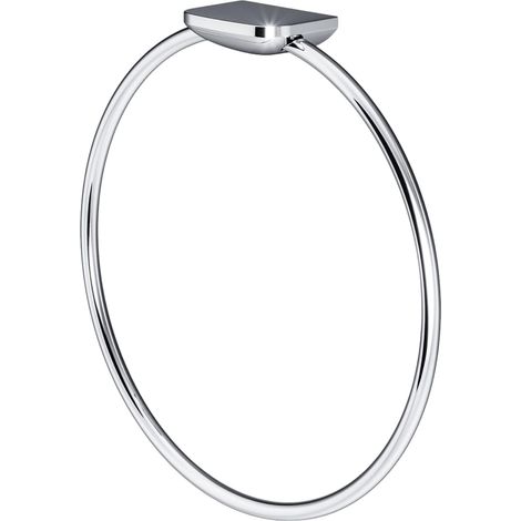 SHINING HOUSE Chrom-Wandhandtuchring mit Bohrung, Stabform, für Badezimmer aus Edelstahl (1/5)