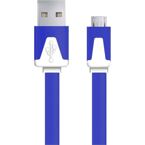 EB183DB ESPERANZA MICRO USB 2.0 AB CABLE M/M 1.0M PLANO AZUL MARINO