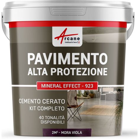 Microcemento per pavimenti interni: alta protezione - 2 m² (in 2 strati) Viola Mora - ARCANE INDUSTRIES