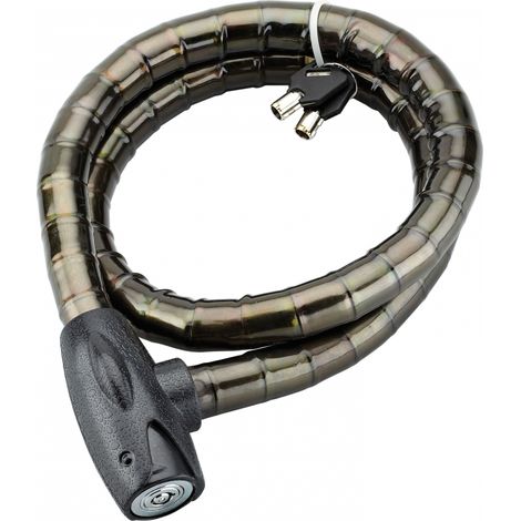 Antifurto a chiave Scorp, cavo d'acciaio, bici, 25mmx1.2m, 2 chiavi, nero - THIRARD