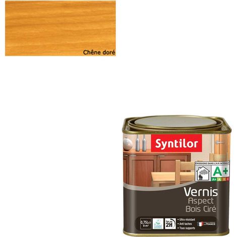 Vernis Aspect Bois Chêne Doré Ciré 0,75L (1/5)