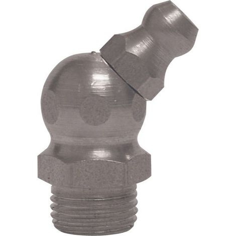 Graisseur hydraulique UMETA 45º DIN 71412 type H2 M10x1,25 x L.25 x Ø11 acier