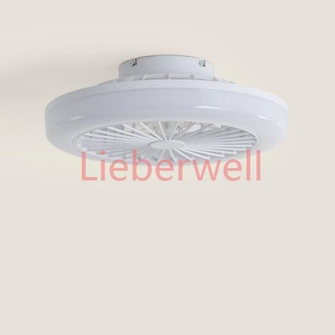 Ventilateur de Plafond avec Éclairage Silencieux DC Angin Transparent Télécommande Petit (jusqu'à 10 m²) Blanc ø45 cm (1/5)