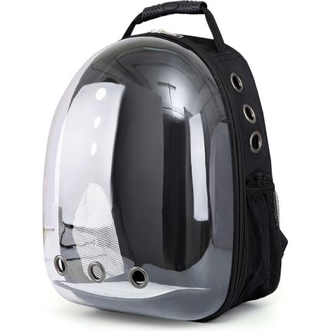 1 sac à dos transparent pour chat, PVC, 33 x 28 x 44 cm, grande capacité, adapté aux petits chiens et chats (1/5)