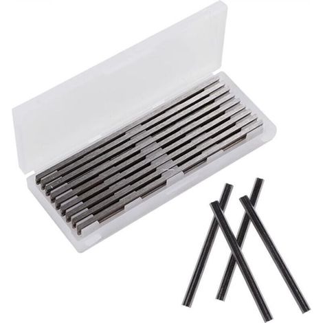 10 Pièces Ensemble de Rabot Electrique Lame, 82mm Raboteuse, pour Rabot Bosch HSS Lame, 82x5.5x1.2mm, pour Rabots Makita, Black & Decker, Bosch, DeWalt et Elu (1/4)