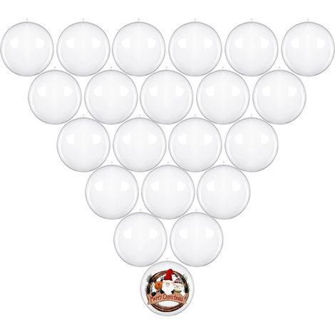 20 boules de Noël, acrylique transparent, 70 mm, à remplir, décoratif, sapin de Noël (1/5)
