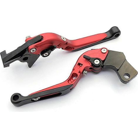 Convient aux anciennes motos Suzuki DL650/V-STROM, poignée de frein, klaxon et embrayage télescopique repliable modifiée (rouge et noir) (1/4)