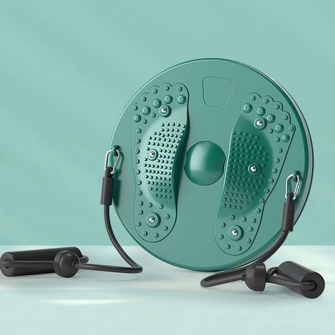 Planche d'équilibre à disque avec cordon de serrage - Disque de torsion de taille - Plateforme rotative d'entraînement à domicile, disque d'équilibre à la taille avec bandes de résistance (1/5)