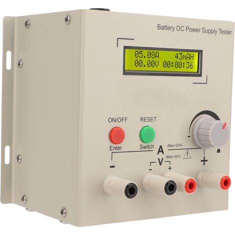 Batterietester mit LCD-Anzeige, Messgerät für Batteriekapazität und -widerstand, AC 100–240 V, EU-Stecker (1/5)
