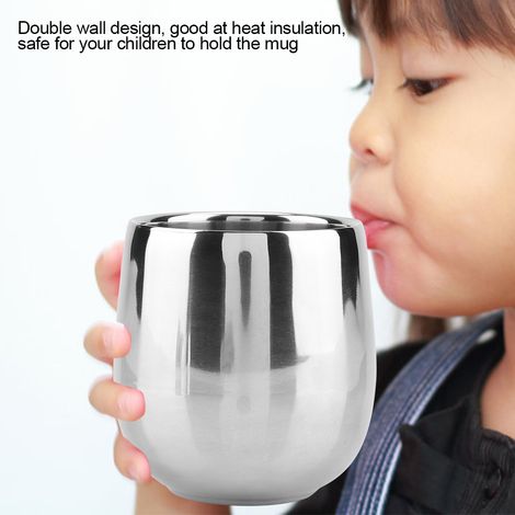 Mug tasse café thé inox double paroi 200 ml forme tambour (1/5)