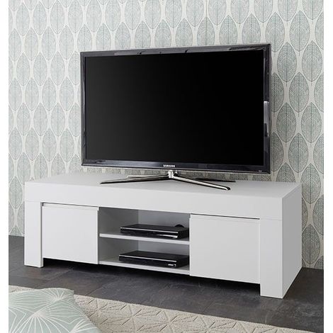 Porta Tv 2 ante linea Clear in Bianco Opaco (1/3)